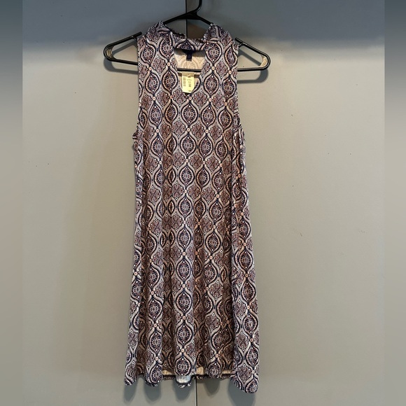 Aeropostale - Sleeveless Patterned Halter Mini Dress (Size M) - Picture 1 of 14
